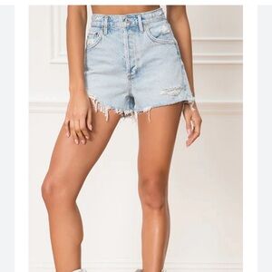 Agolde High Rise “Jaden” Denim Shorts